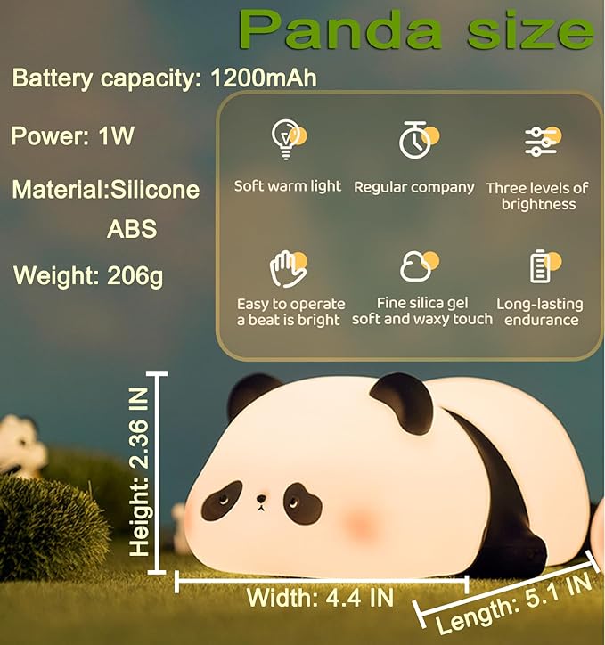 Cute Panda silicon lamp