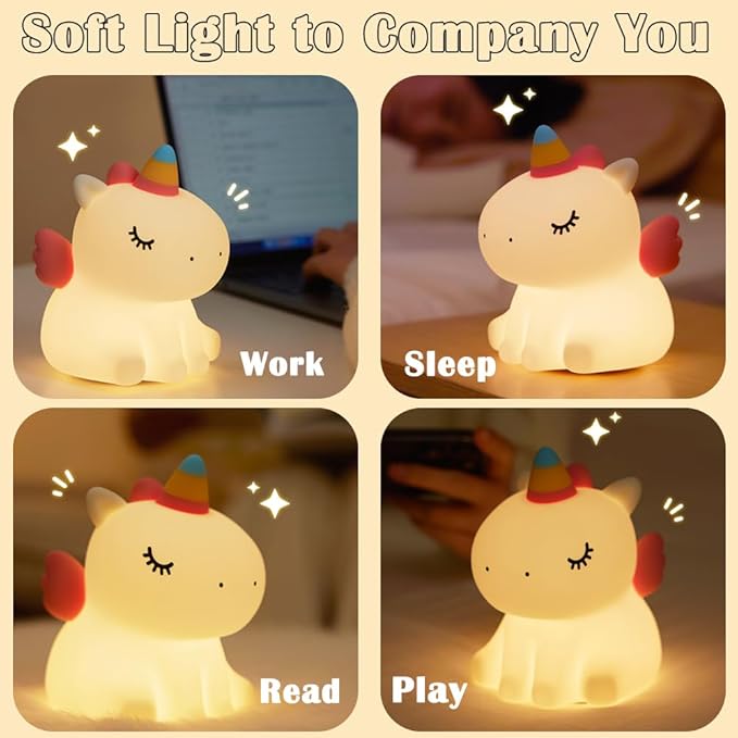 Cute Unicorn Silicone Lamp