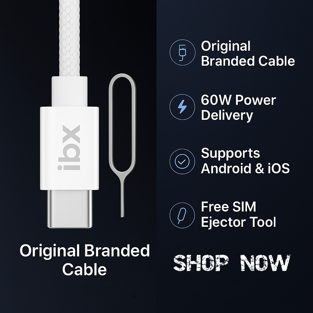 IBX 60W Fast Charging Type-C Cable – For iOS